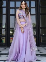 Lavender Organza Net Lehenga Choli